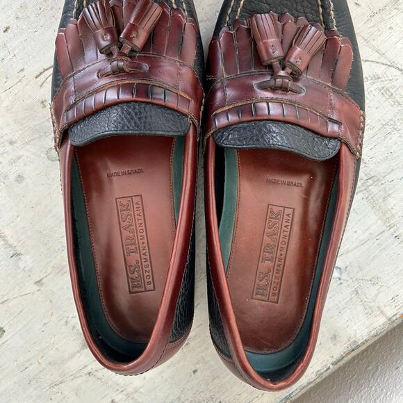 H.S. Trask leather loafers tassel slip on dress shoes preppy classic designer 10 main image 11